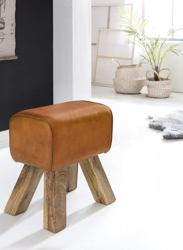 FineBuy Design Turnbock Sitzhocker 40 x 30 x 47 cm | Turnhocker Hocker Beistellhocker Fusshocker Bra