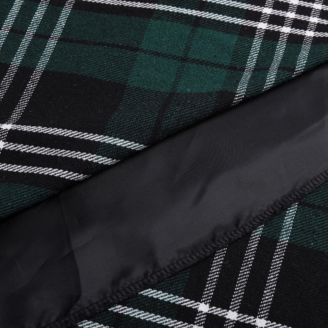 Rock Damen Lang Winterrock Kariert Wollrock Elegant Herbs mit Taschen | Midirock in 20 Farben. Weich