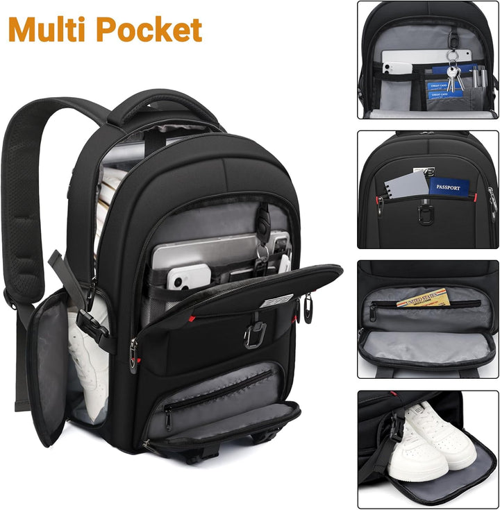 ZYB Laptop Rucksack 17,3 Zoll, Gross Laptop Backpack 17 Zoll Rucksack Herren Damen Wasserdicht Erwei