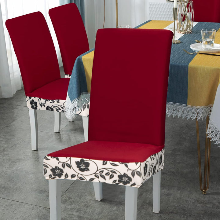 Jaotto Stuhlhussen 6 Stück Universal, Stuhlhusse Stretch 6er Set Moderne, Stuhlhussen Schwingstühle