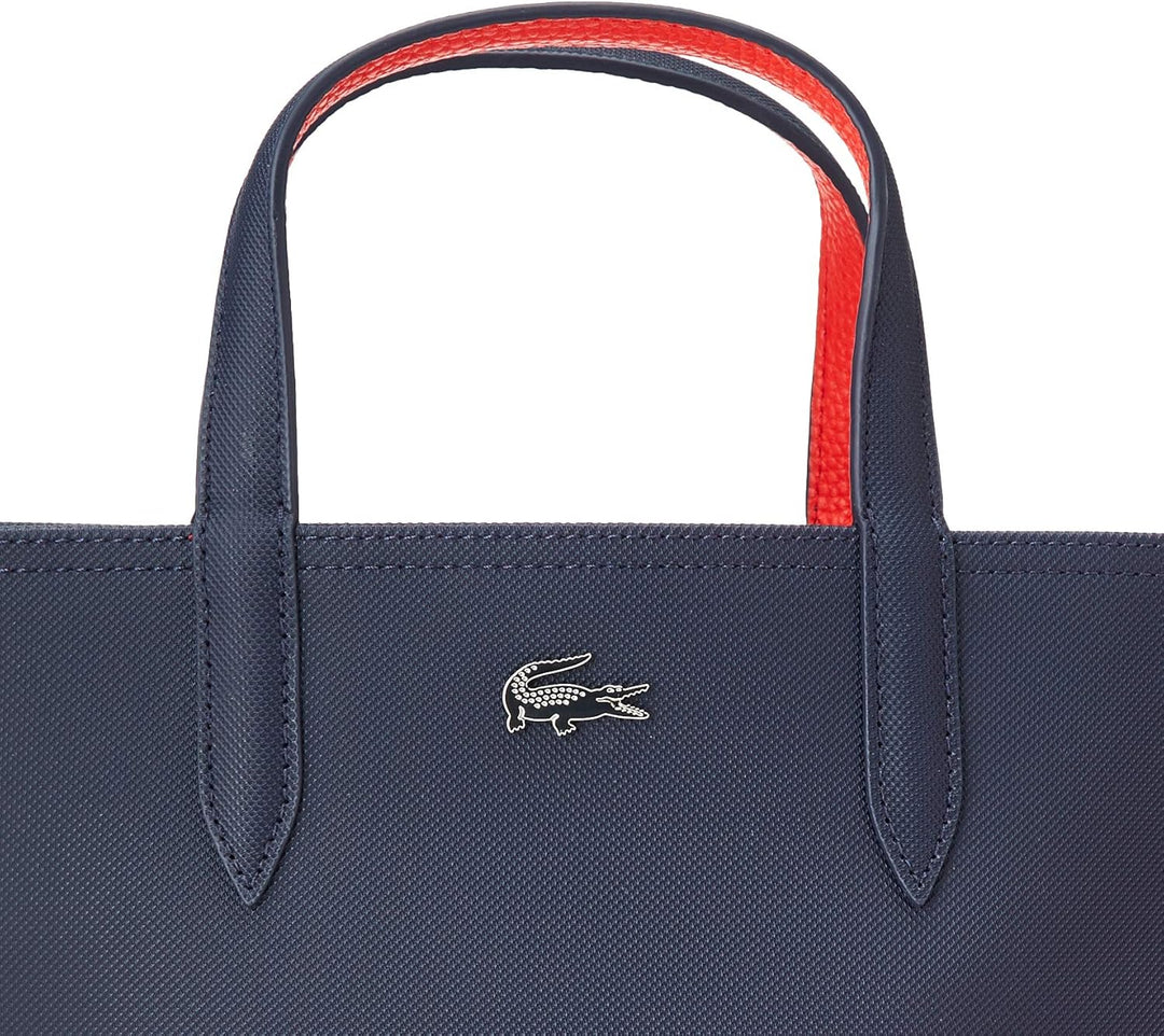 Lacoste Damen Nf2991aa Einkaufstasche Marine 166 Rouge, Marine 166 Rouge