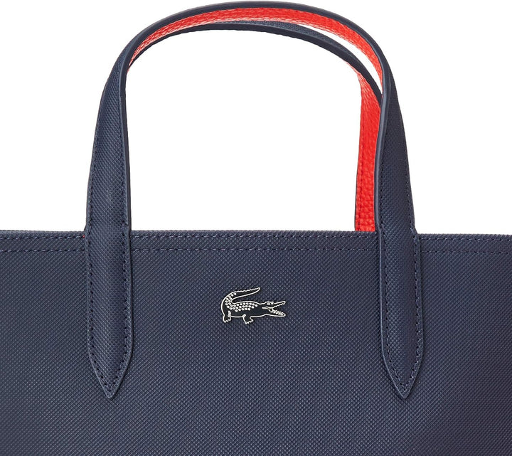 Lacoste Damen Nf2991aa Einkaufstasche Marine 166 Rouge, Marine 166 Rouge