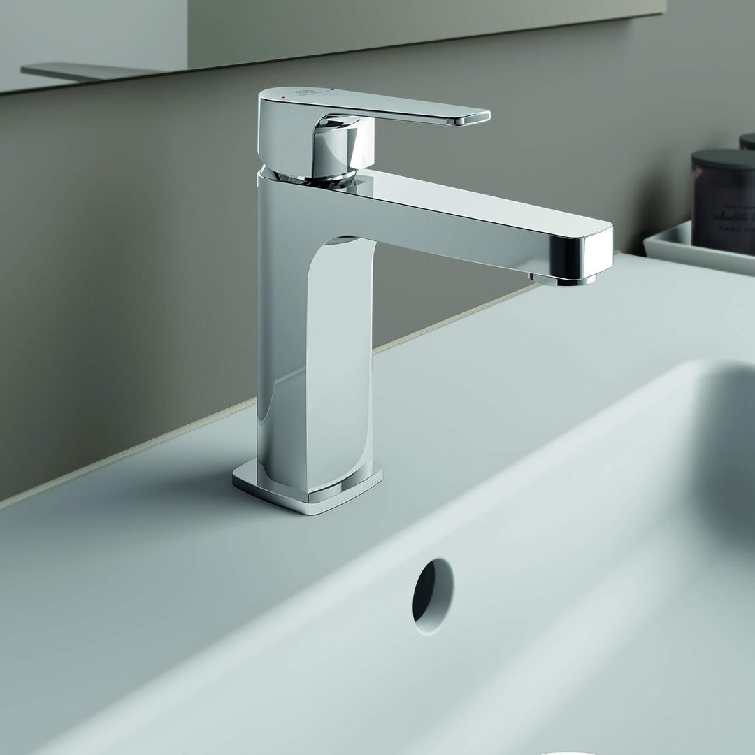 Ideal Standard BC553AA Cerafine D Waschtischarmatur Grande ohne Ablauf, Bad-Wasserhahn mit Auslauf,