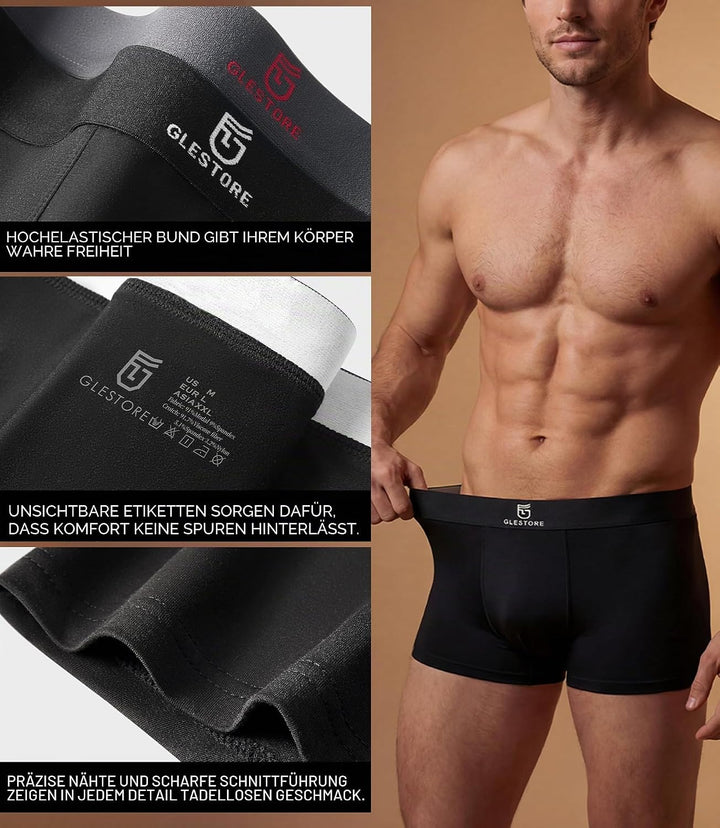 GLESTORE Modal Unterhosen Männer Boxershorts Herren 5er Pack Underpants M 5multicolor, M 5multicolor