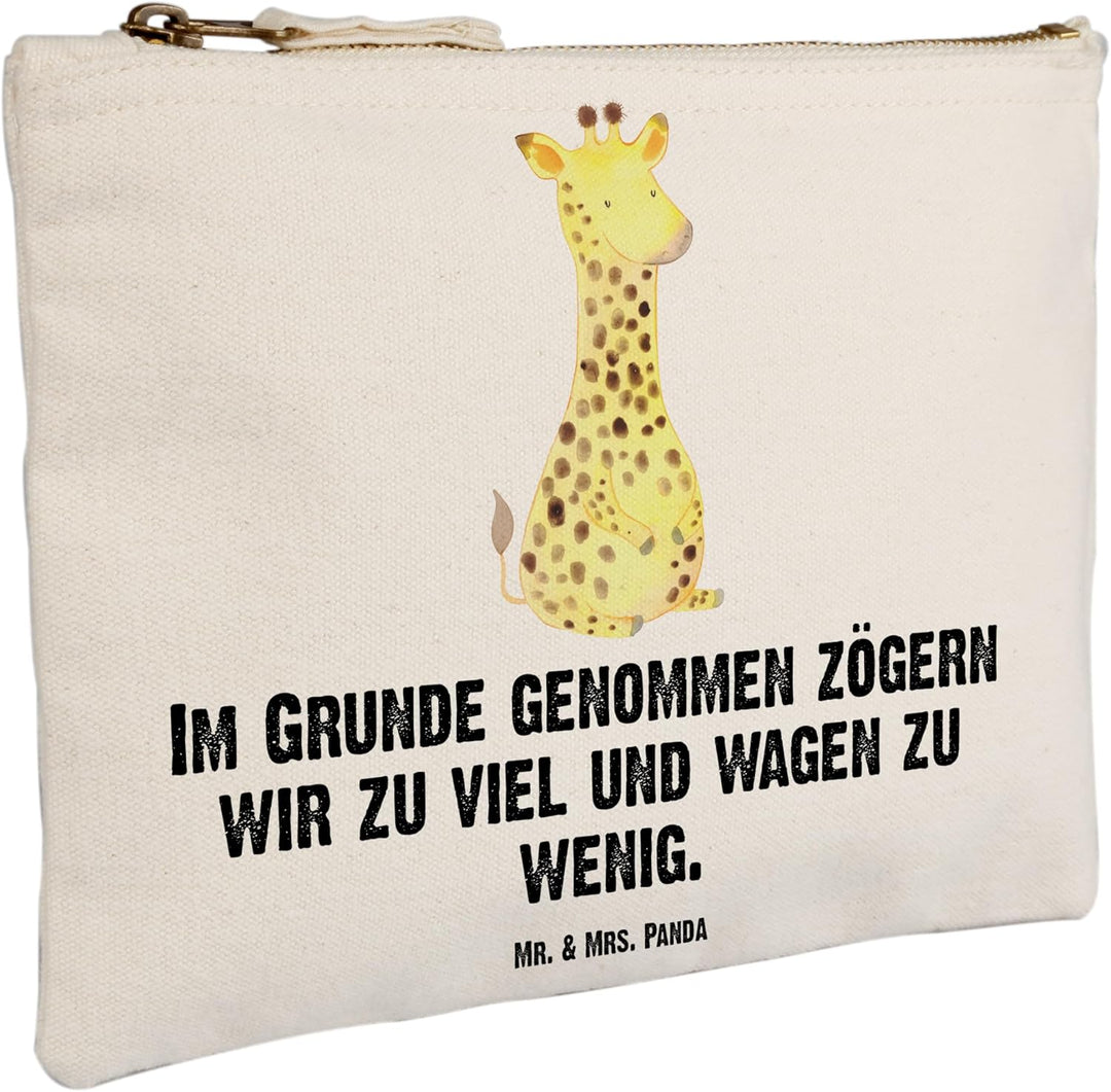 Mr. & Mrs. Panda Etui Giraffe Zufrieden Grösse XL Grosse - Geschenk, Abenteuer, Pencil case, Schmink