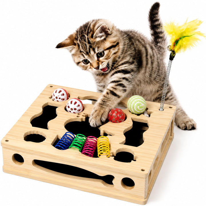 Kratzkiste für Katzen Kratzpuzzle Kratzboxen Schleifpapier für Katze (Standardgrösse), Standardgröss
