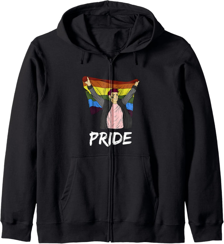Regenbogenfahne Queer Homosexuell Schwul Lesbisch Gay Pride Kapuzenjacke