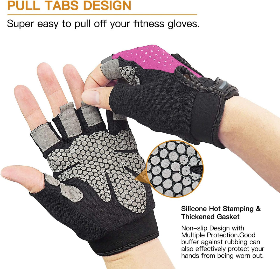 Fitness Handschuhe, Trainingshandschuhe Handflächenschutz für Damen und Herren,Sporthandschuhe für G