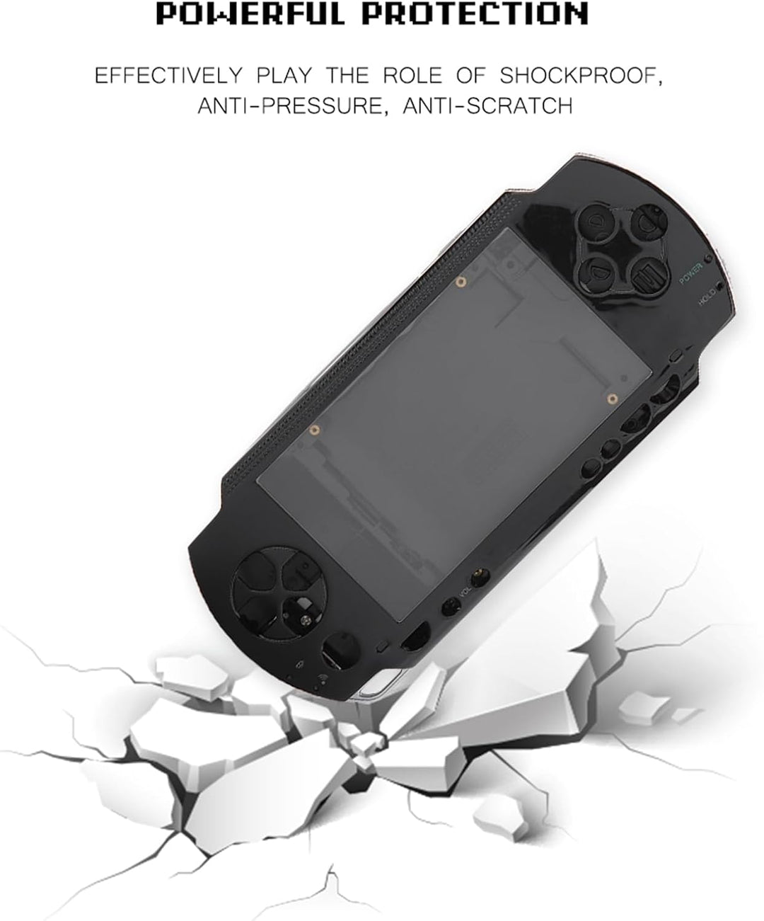 fasient Vollständiges Ersatzgehäuse nur für PSP 1000,Stossfeste Ersatzschale Hartschalenetui Cover G