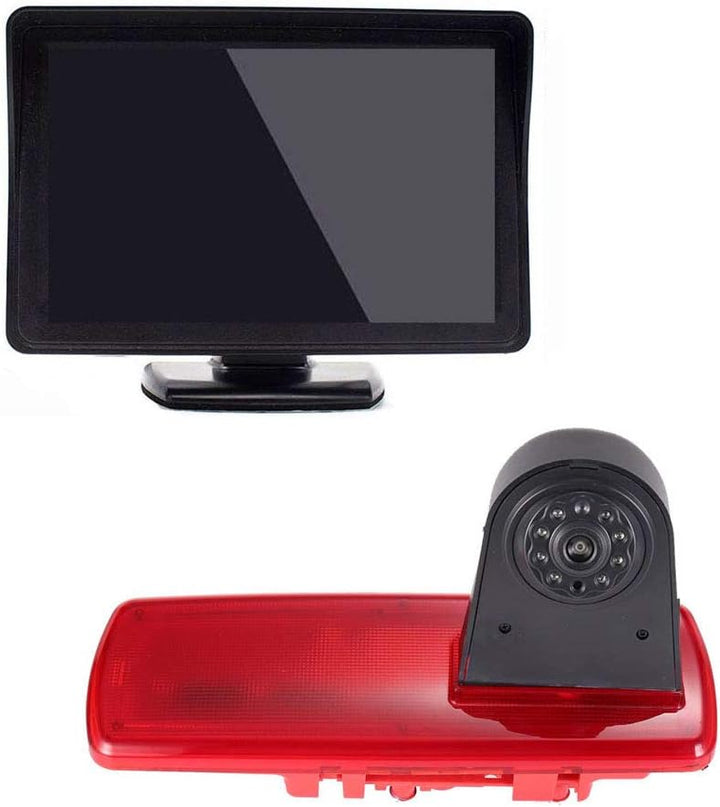 「12mm Objektiv CMOS Rückfahrkamera + 4.3 Zoll TFT LCD Bildschirm Auto Monitor」Bremsleuchte Auto Dach