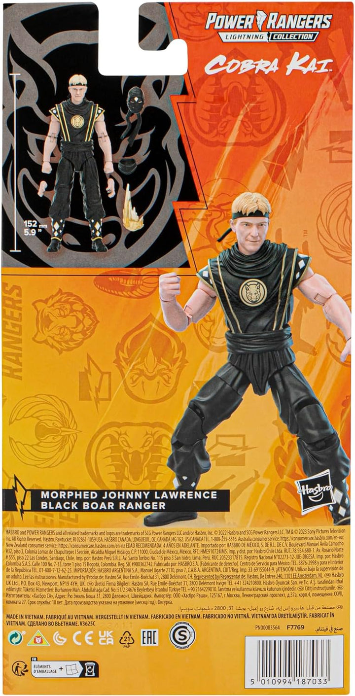 Hasbro Power Rangers x Cobra Kai Lightning Collection Figur Morphed Johnny Lawrence Black Boar Range