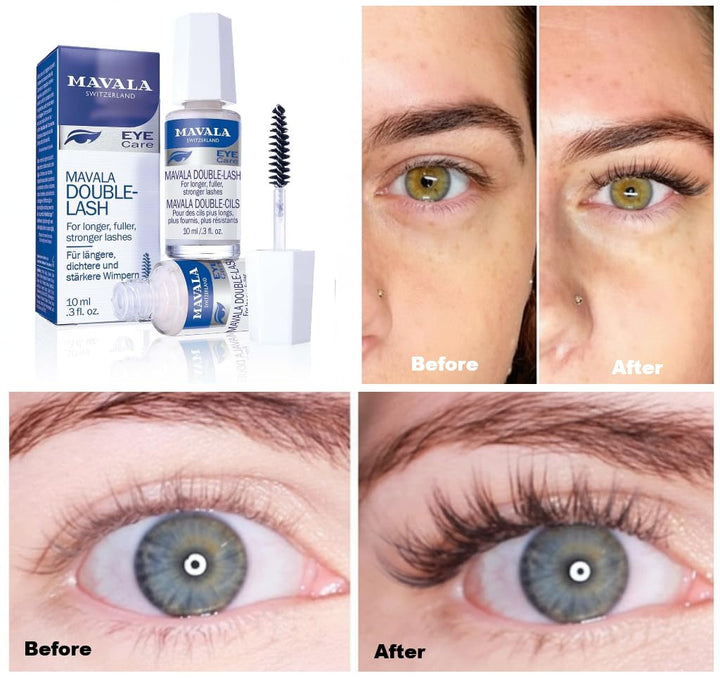 Mavala Double Lash- Strengthens Lashes Eyebrows For A Longer, Denser Stronger Effect, 10 ml (1er Pac
