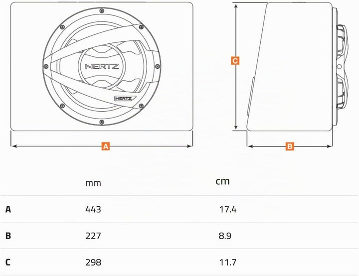 Hertz DBX 25.3 - 25cm Auto Subwoofer/Basskiste/Bassbox - 600 Watt (DBX-25.3)