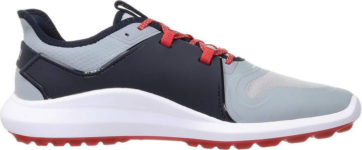 PUMA Herren Ignite FASTEN8 Golfschuh, Quarry Silver-Navy Blazer, 41 EU