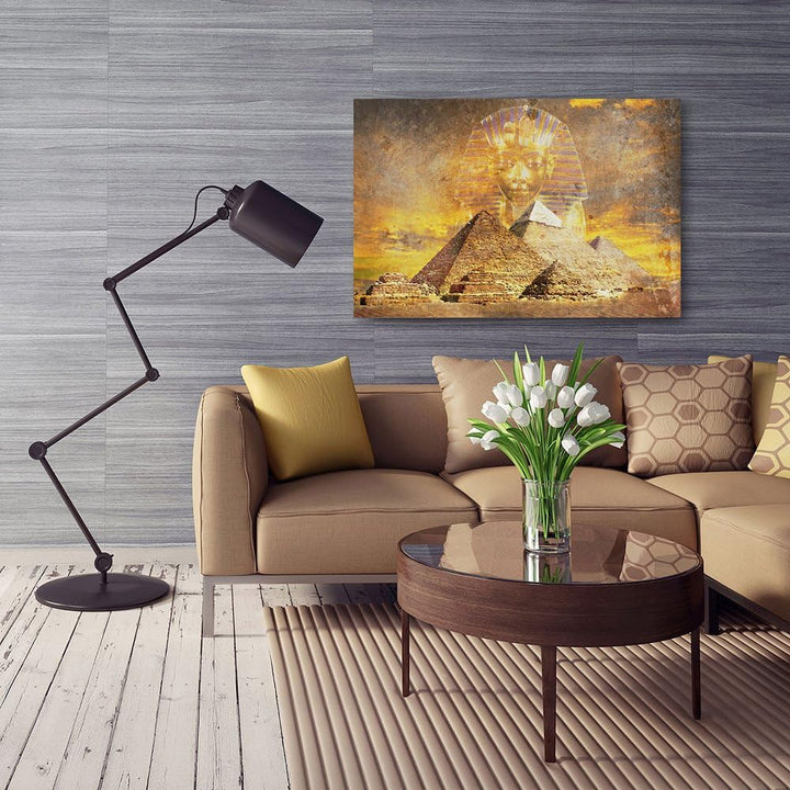 Feeby. Wandbilder - 1 Teilig- 50x70 cm - Bilder Kunstdrucke Deko Panel, ÄGYPTEN, PYRAMIDEN, MODERN,