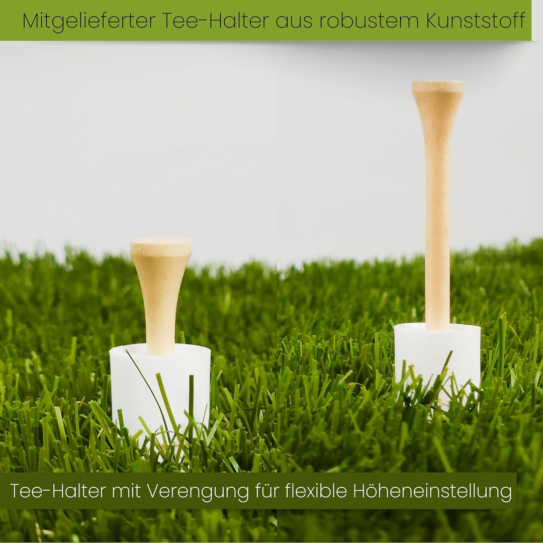 Golf Abschlagmatte 85 x 65 x 4cm, Indoor Outdoor, inkl. Tee + Teehalter verstellbar, tragbar, zusamm