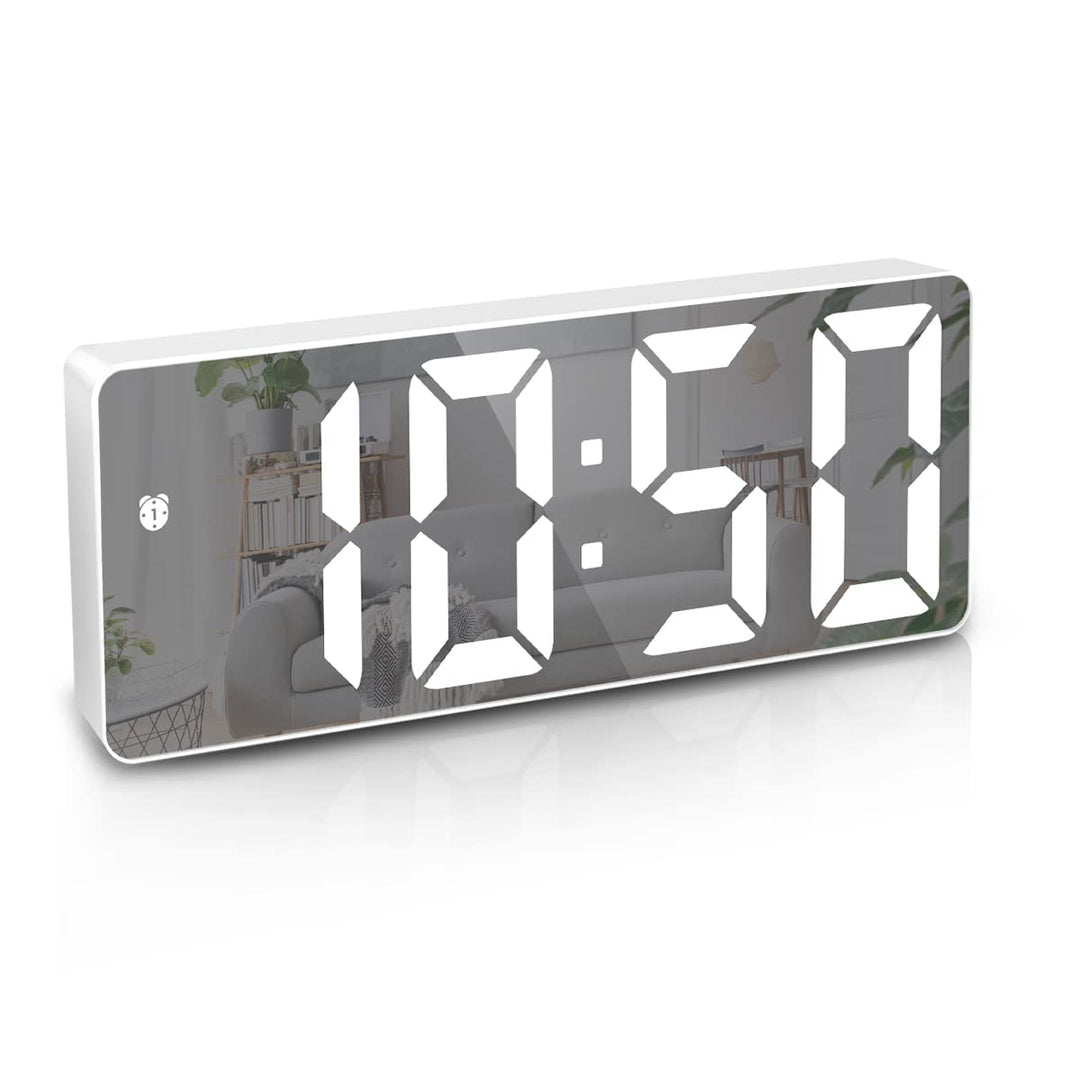 New Version Digitale Wecker, LED-Uhr, elektronische Tischuhr mit Temperaturanzeige, Reisewecker, ein