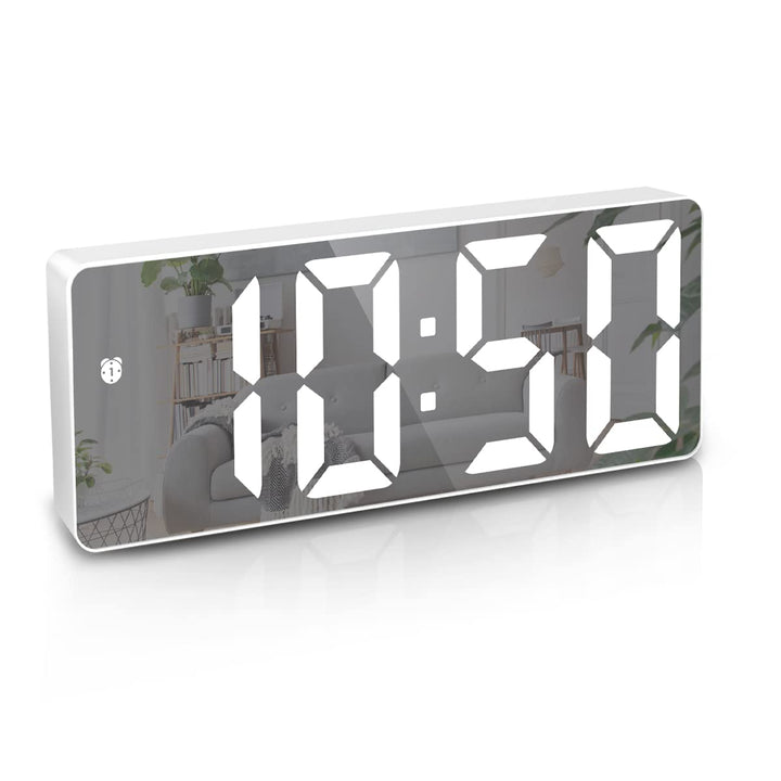 New Version Digitale Wecker, LED-Uhr, elektronische Tischuhr mit Temperaturanzeige, Reisewecker, ein