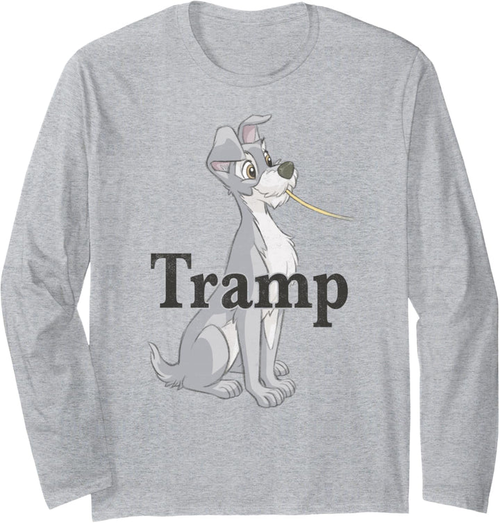 Disney Lady And The Tramp Spaghetti Tramp Portrait Langarmshirt