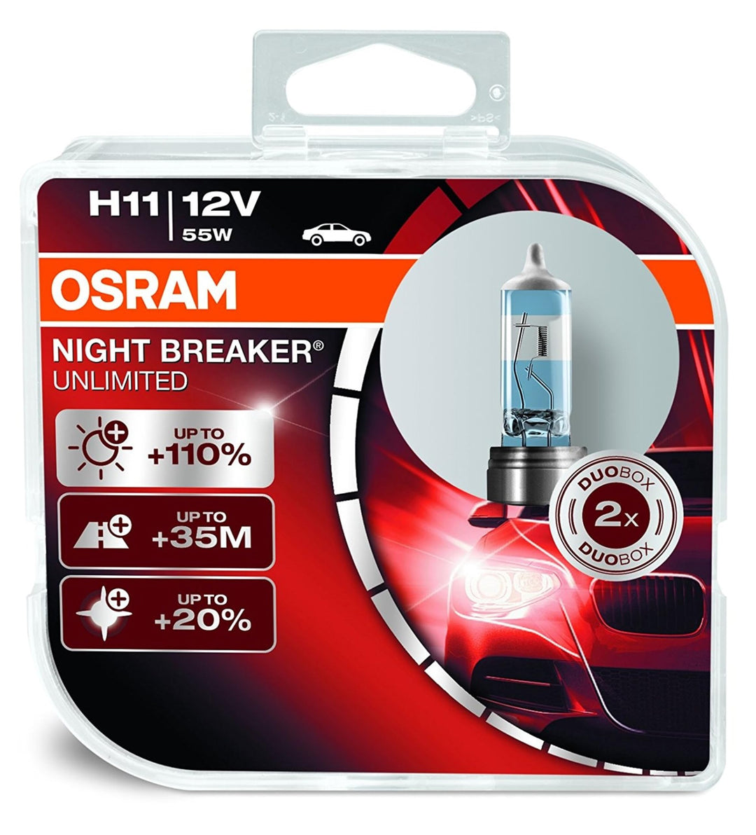 Osram NIGHT BREAKER UNLIMITED H11 Nebelleuchte, 64211NBU-HCB, 12V, Duo Box