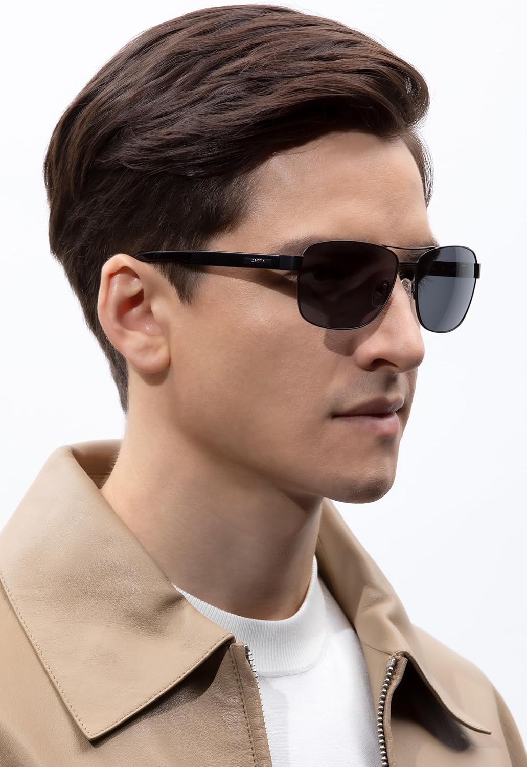 CARFIA Pilotenbrille Sonnenbrille Herren UV400 polarisierte Sportbrille mit ultraleichtem Metallrahm