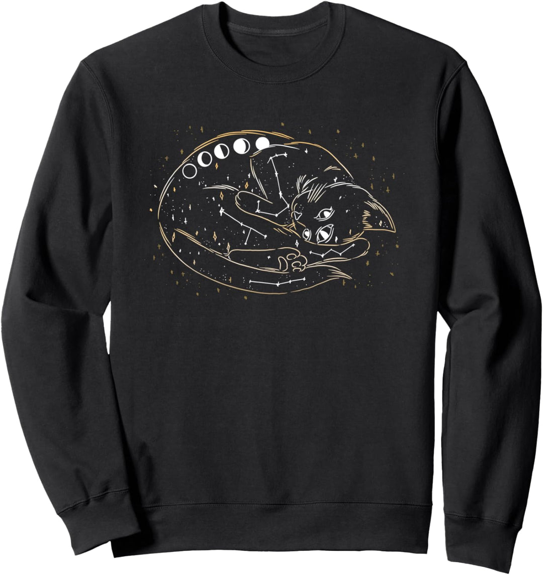 Galaxy Cat Handgezeichnetes Haustier Sweatshirt