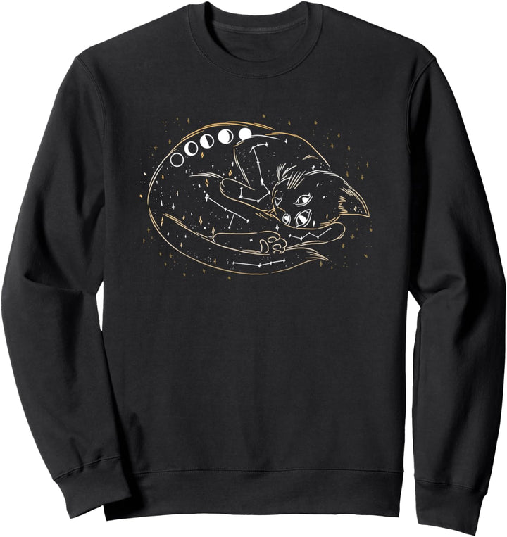 Galaxy Cat Handgezeichnetes Haustier Sweatshirt