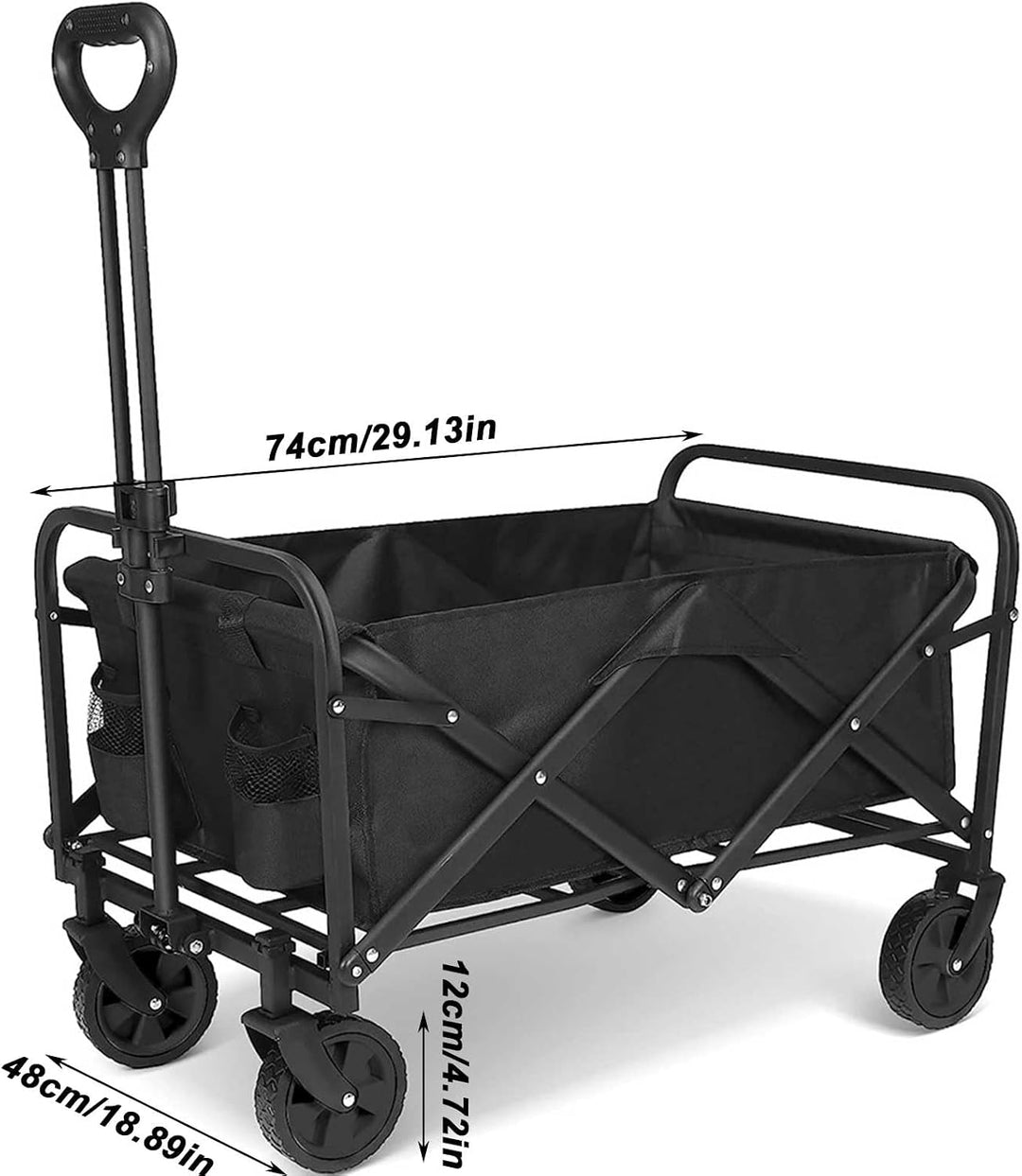 SOONHUA Bollerwagen Faltbar, 150kg Strandwagen, Oxford-Stoff | Robuster 150kg Transportwagen mit 12c