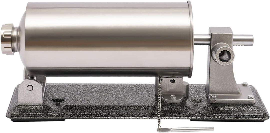 Wurstfüller aus Edelstahl 4L, Manueller Wurstfüllmaschine | 4 Füllrohren Fleischfüller Wurstspritze