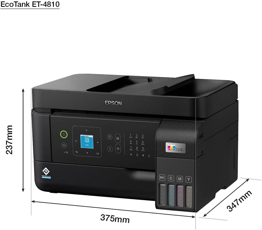 EcoTank ET-4810 A4-Multifunktions-Wi-Fi-Tintentankdrucker, mit einem im Lieferumfang enthaltenen Vor
