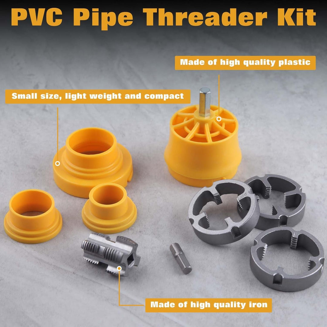 SPEEDWOX 8 Stück Rohrgewinde-Set aus PVC, kompatibel mit verschiedenen Grössen von Gewindeschneiden,