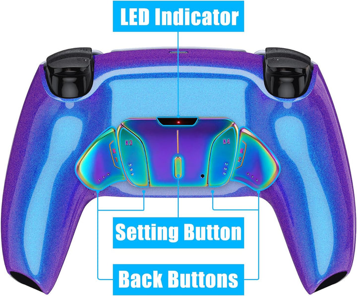 eXtremeRate Programmierbar RISE4 Remap Kit für ps5 Controller BDM-030/040,Real Metal Buttons(RMB) Re