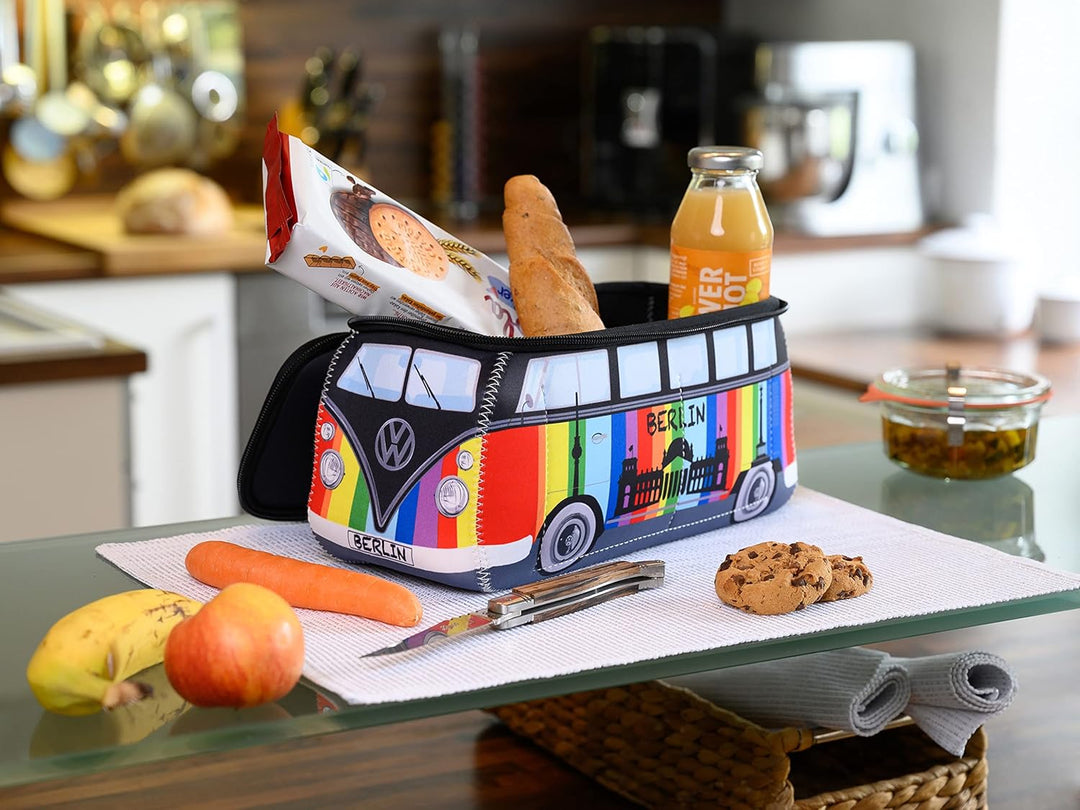 BRISA VW Collection - T1 Bulli Bus Kulturbeutel Kosmetiktasche | Volkswagen Universaltasche Waschbeu