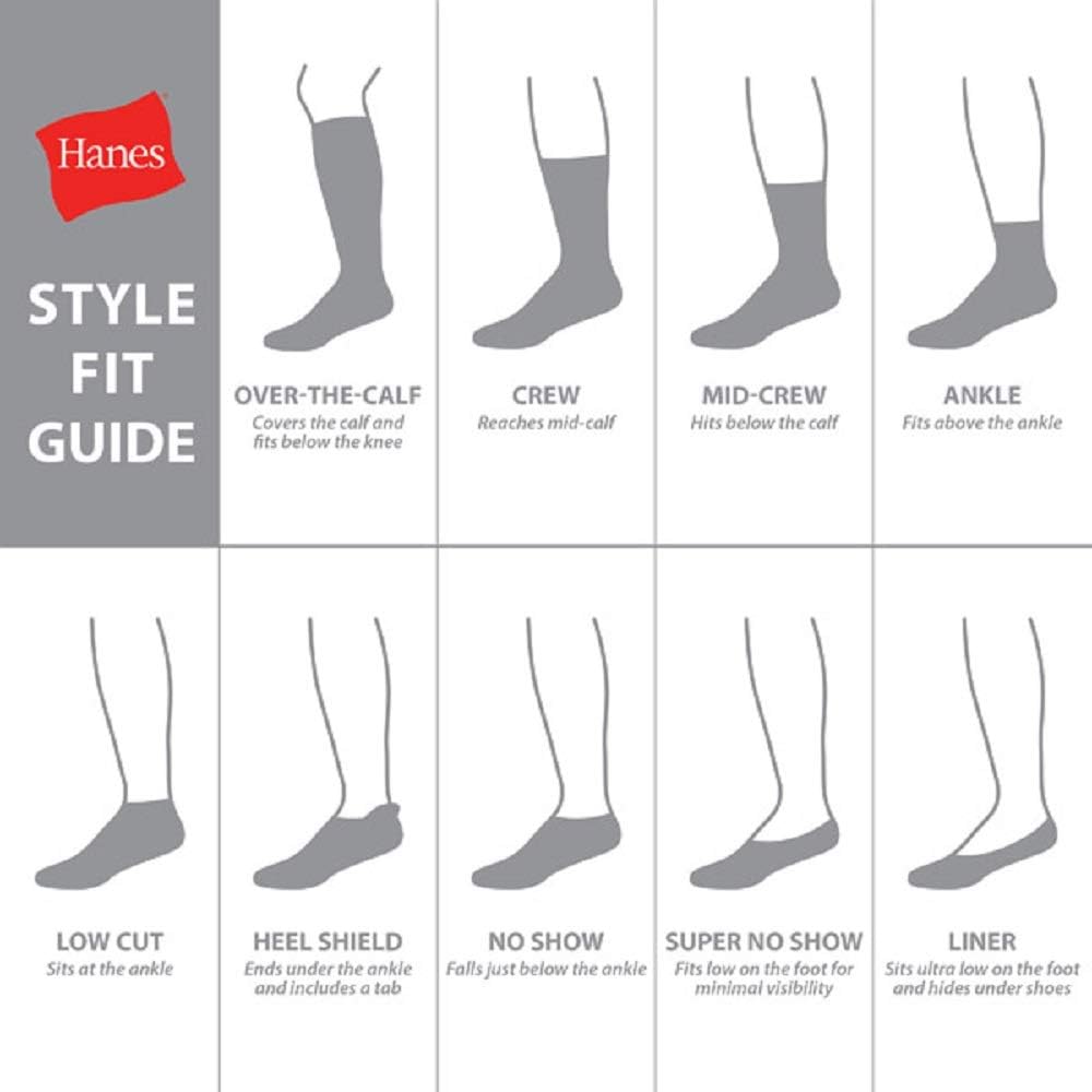 Hanes Herren Ultimate No Show Socken, 10er-Pack, weiss, Schuhgrösse: 39-46
