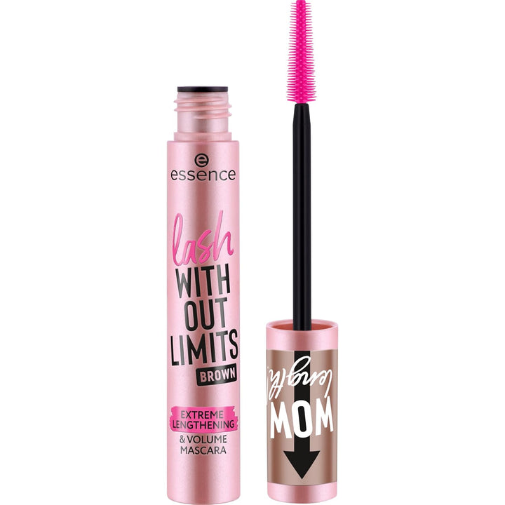 essence lash WITHOUT LIMITS BROWN EXTREME LENGTHENING & VOLUME MASCARA, Nr. 02, Braun, langanhaltend