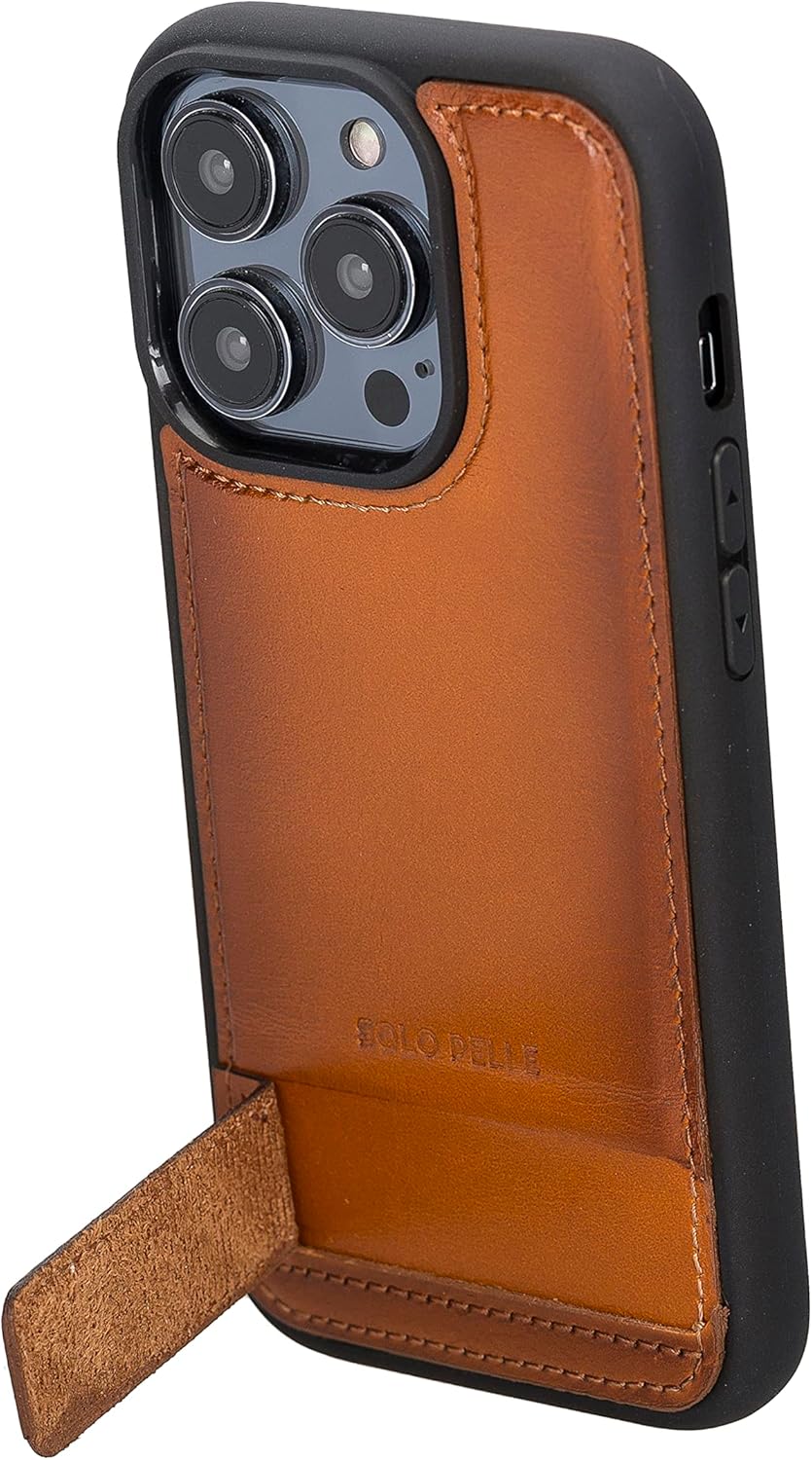 Solo Pelle Lederhülle für das iPhone 14 Pro in 6.1 Zoll Case Leder Hülle Ledertasche Backcover aus e