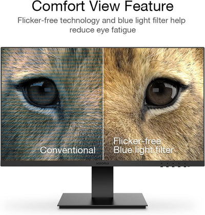 KOORUI 24 Zoll Monitor Full-HD, 75 Hz, 5ms, Eye Comfort, sRGB 99% Farbumfangs,(1920 x 1080, HDMI, VG