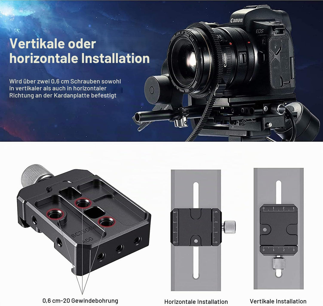 SMALLRIG Schnellspanner Clamp Kompatibel mit Arca Standard für DJI Ronin S/für Ronin SC und für ZHIY