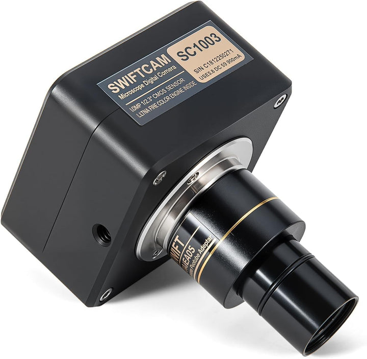 Swiftcam 10 Megapixel Kamera für Mikroskope, mit Reduzierobjektiv, Kalibrierungskit, Eyetube-Adapter
