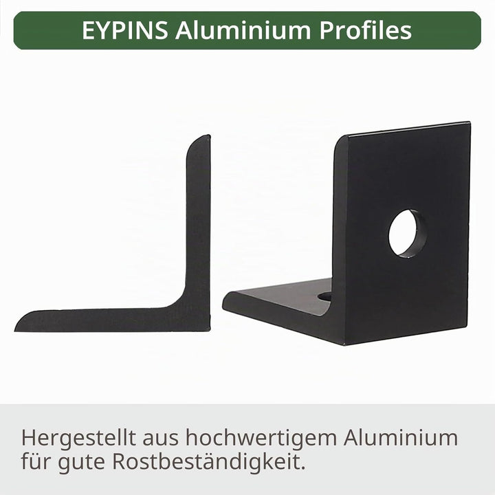 EYPINS 10 Stücke Winkelverbinder, Aluprofil 2020, 90 Grad Winkel Klammern L-Form Rechtwinklig Alumin