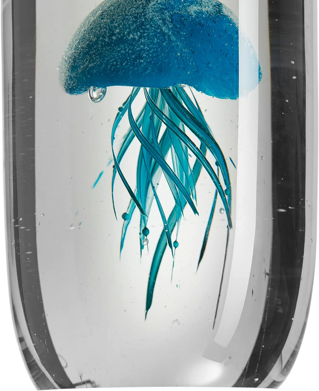 LEONARDO HOME 018685 Objekt OCEANO 19 cm blau Qualle, Glas, 1 Stück (1er Pack)