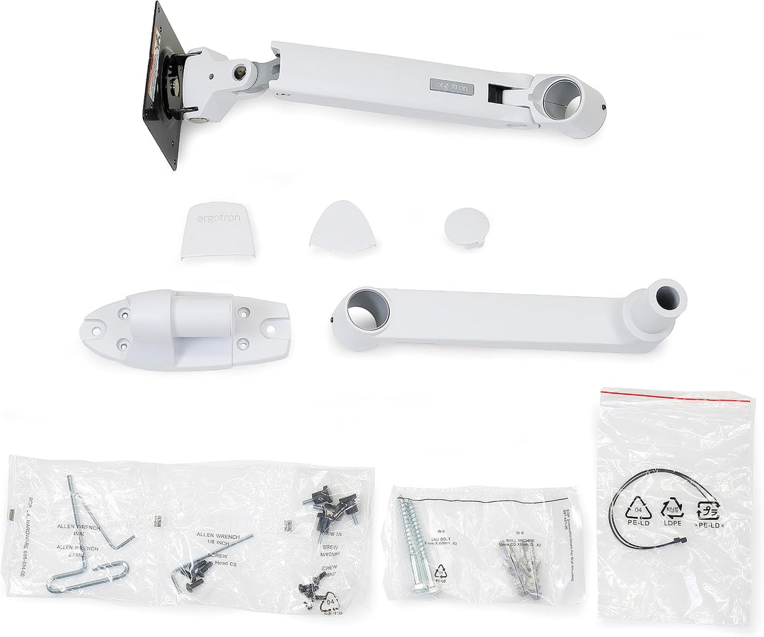 Ergotron Lx Series Lx Wall Monitor Arm 86,4 Cm [34] Parete Bianco (lx Wall Mount Lcd Arm - Bright Wh