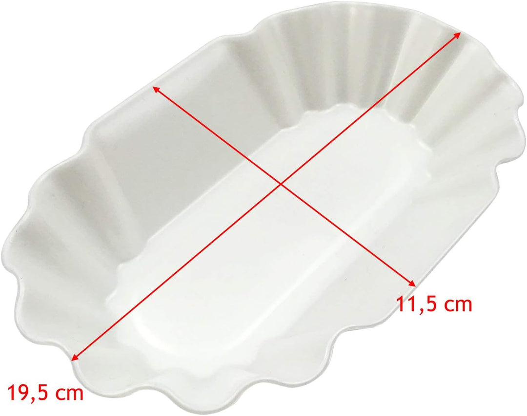 Kerafactum Pommesschale Snack Schale für Pommes Currywurst Wurstschale Snackschale für Imbiss Kantin