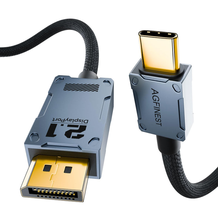 AGFINEST USB C zu DisplayPort 2.1 Kabel,[16K@30Hz 8K@120Hz 4K@240Hz] Display Port zu USB C, 80Gbps b