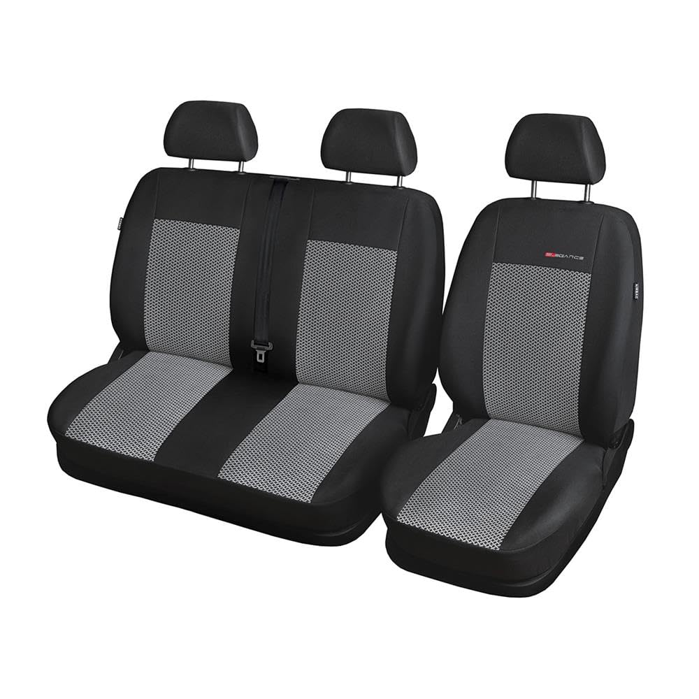 Mossa Passgenaue Sitzbezüge passend für VW Transporter T6 Van 2015-2019 E2 | nur vordere Sitze - 1+2