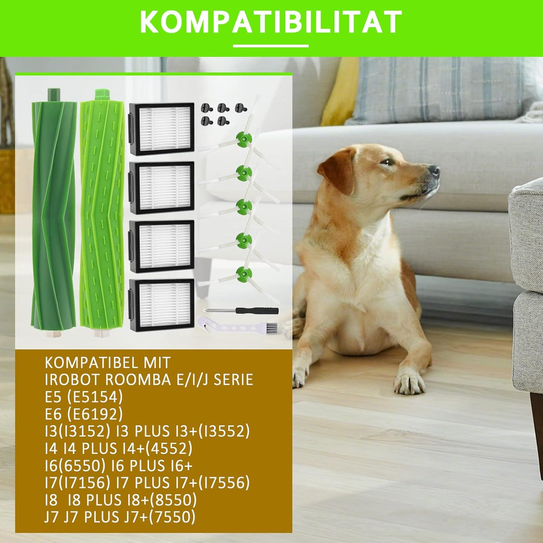 PIBONUS Bürsten Ersatzteile für iRobot Roomba e/i/j Serie i7 + i3+ i4+ i6+ i8+ j7 E5 E6 E7 Saugrobot