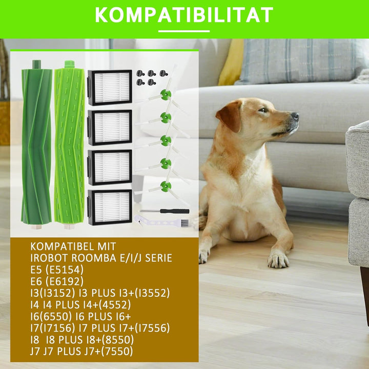 PIBONUS Bürsten Ersatzteile für iRobot Roomba e/i/j Serie i7 + i3+ i4+ i6+ i8+ j7 E5 E6 E7 Saugrobot