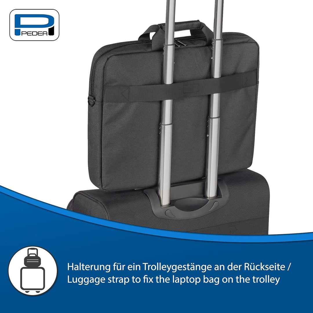 PEDEA Laptoptasche Lifestyle Schwarz 17,3 Zoll mit Maus, Schwarz 17,3 Zoll mit Maus