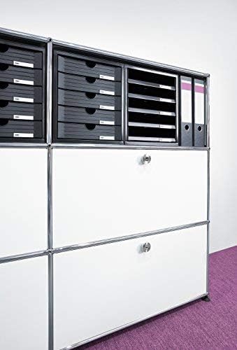 HAN Schubladenbox SYSTEMBOX, DIN A4/C4, 5 geschlossene Schubladen, schwarz