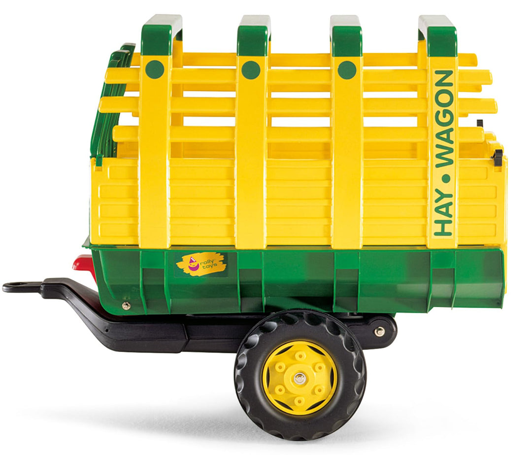Rolly Toys rollyHay Wagon (Alter 3-10 Jahre, Zweiachsanhänger, Automatikverriegelung, Heckklappe ver